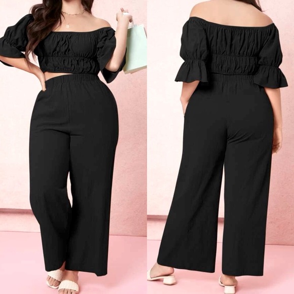 Pants - BLACK TWO PIECE SET